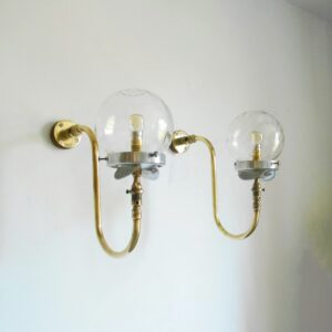 A pair of gas lamps by Fiona Bradshaw Designs