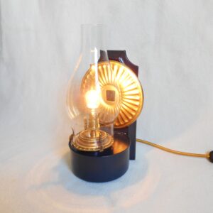 Blue and gold oil lamp by Fiona Bradshaw Designs