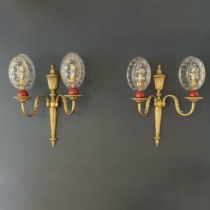 A pair of vintage jelly mould wall lamps by Fiona Bradshaw Designs